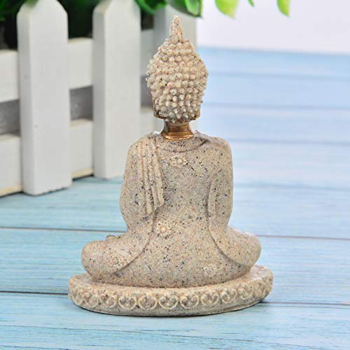 Comimark 1pcs Meditación Hecha A Mano Estatua De Buda Estatu