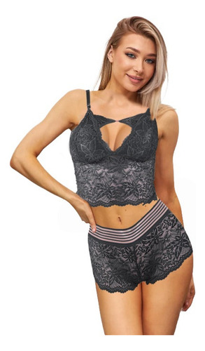 C^ Coordinado Lenceria Interior De Mujer Encaje Conjunto