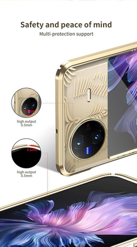 A Capa Dobrável Com Dobradiça Para Vivo X Flip, Ultrafina,