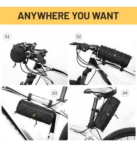 Bolsa De Manillar De Bicicleta Bolsa Delantera De Ciclismo M