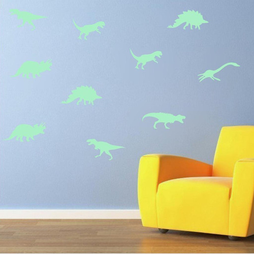 Etiquetas De Pared De Tejado Oscuridad 9x Dinosaurio
