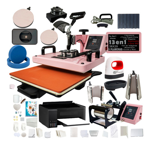 Combo De 8 En 1 Ahora 13 En 1 Plancha Sublimacion Dtf 150reg