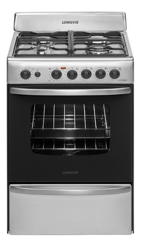 Imagen 2 de 10 de Cocina A Gas Longvie 19501x 56cm Inox Encendido Una Mano