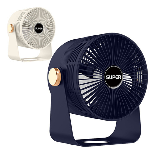 Ventilador De Escritorio De Viento Con Circulación De Aire Cantidad De Aspas 3 Estructura Azul Diámetro 20 Cm Frecuencia 15hz Material De Las Aspas Plástico