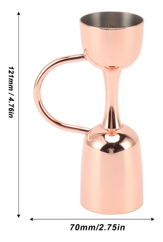 Bell Jigger Para Cócteles De Doble Cara, Acero Inoxidable, D