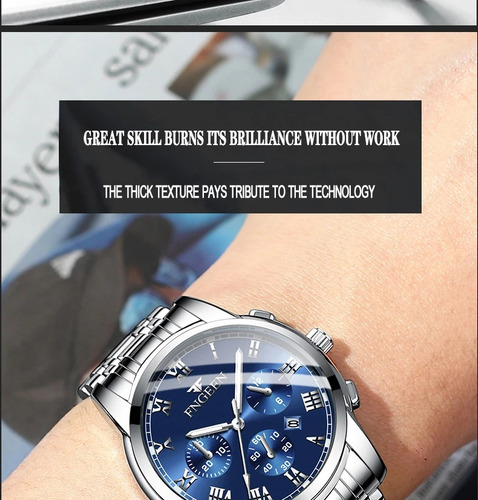 Relojes Luminosos De Acero Inoxidable Blanco Para Hombre