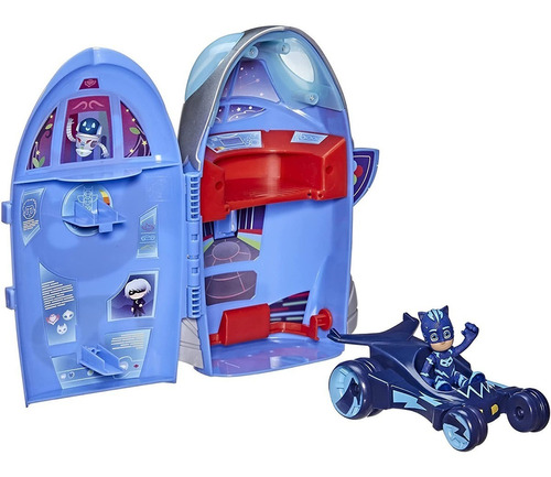 Juego Hasbro Pj Mask Cuartel General 2en1 Figura Y Vehículo