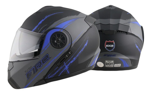 Casco Integral Abatible Turbo Azul