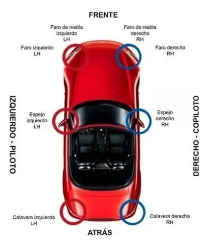 Faro Niebla Honda Pilot 2019 Leds C/base Copiloto Derecho