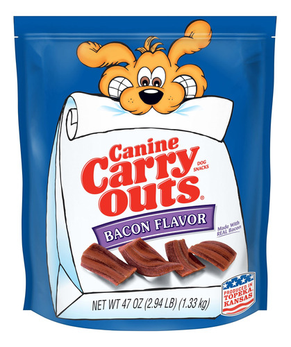 Canine Carry Outs Golosinas Para Perros Con Sabor A Tocino,.