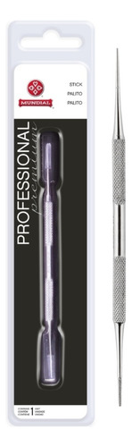 Kit 2 Palito Limpador Unhas Instrumento 375m Inox Mundial