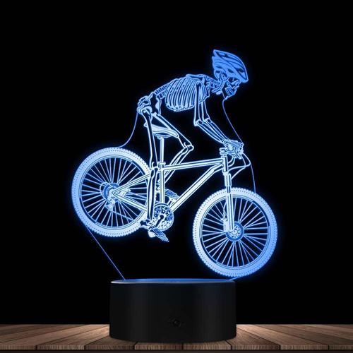 Figura De Bicicleta De Montaña, Luz Nocturna 3d Para Niños Y