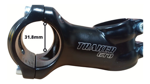 Imagem 3 de 7 de Mesa Avanço Bike Mtb Gtu 70mm 31.8mm 25º Inclinação Preta