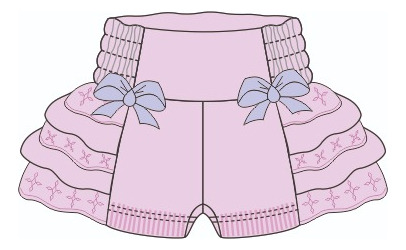 Molde Digital - Modelagem De Short Com Babado