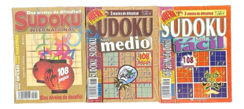 Sudoku Pack 3 Diferentes Libros 50 Paginas - Global