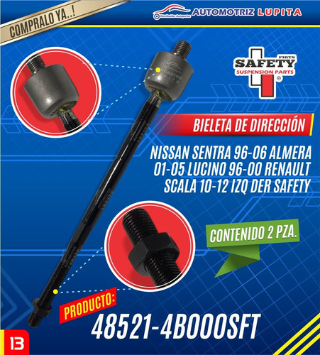 Bieleta Direccion Nissan Sentra 96-06 Almera 01-05 Lucino 96