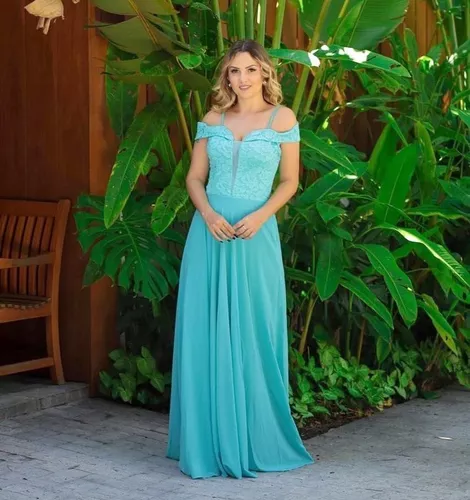 vestido de madrinha de casamento cor verde tiffany