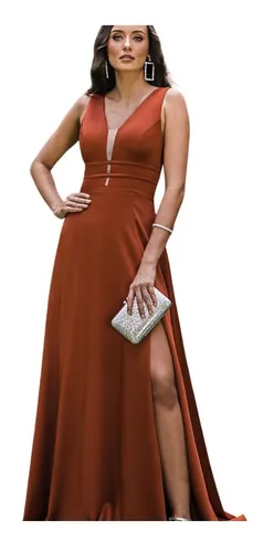 Vestido de sales cetim para formatura
