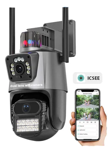 Cámara De Vigilancia Wifi Con Doble Cámara P11 Pro, 8 Mp, Ex