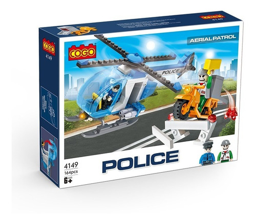 Bloques De Construcción Helicóptero De La Policía 