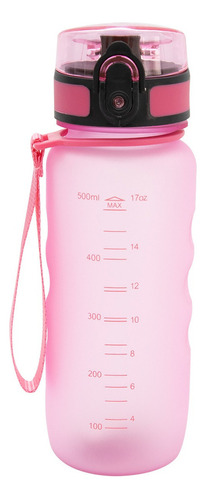 Garrafa 550ml Squeeze Plástica Academia Fitness Hidratação Cor Rosa