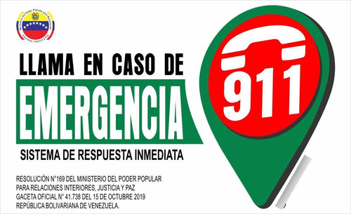 Aviso Vinyl Emergencia Llama Al 911 