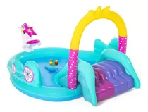 Comprar Pileta Inflable Unicornio Tobogán Bestway 53097 220 Lt Celes