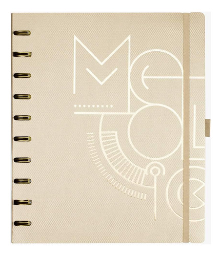 Caderno Sys Flex Coleção Metallic Dourado- Plus - Ótima