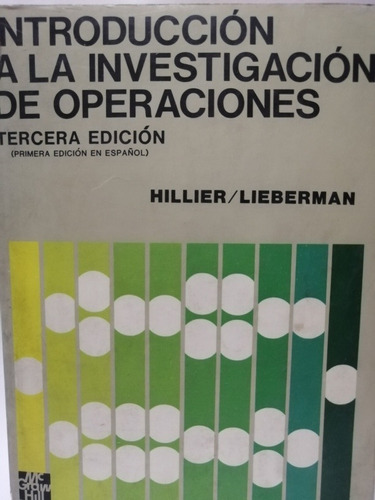 Introducción A La Investigación De Operaciones - Hillier :) 
