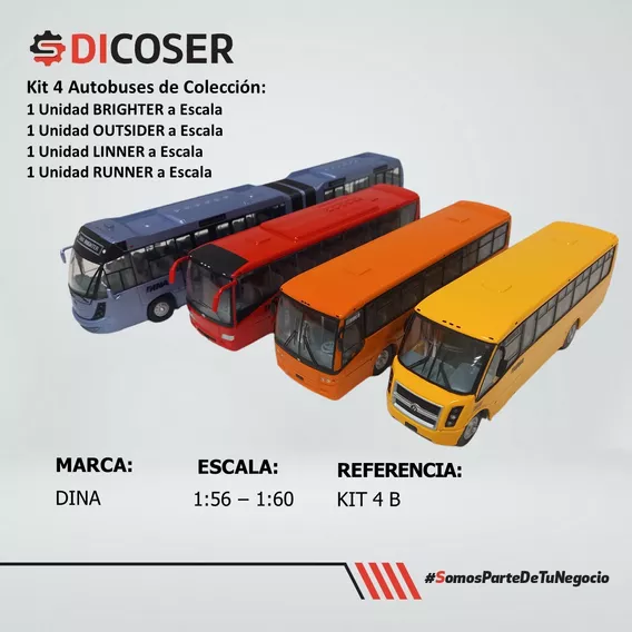 Autobuses A Escala (kit 4 B - Unidades Dina)