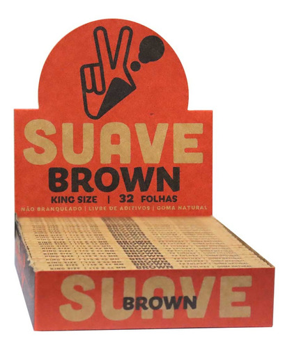 Caixa De Seda Suave Brown King Size - Atacado Tabacaria