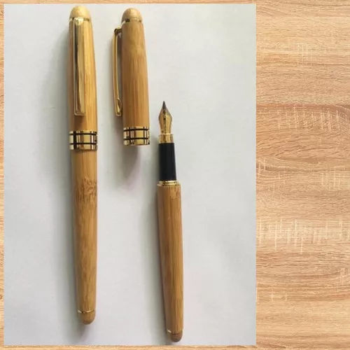  Plumas estilográficas de madera para escribir, pluma de lujo  hecha a mano, punta media y fina, pluma de caligrafía, bolígrafos de  escritura suave para hombres y mujeres : Productos de Oficina