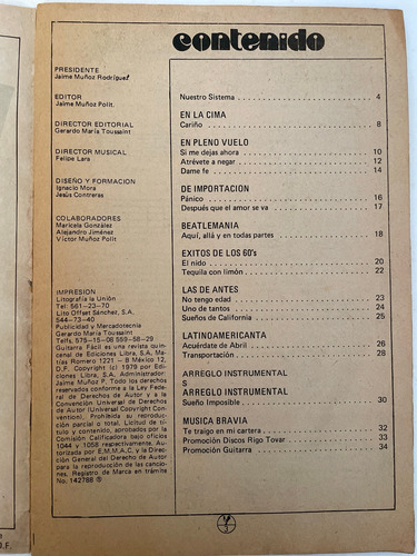 Revista Guitarra Facil 160 Rigo Tovar Jose Jose Manolo Muñoz (Usado)