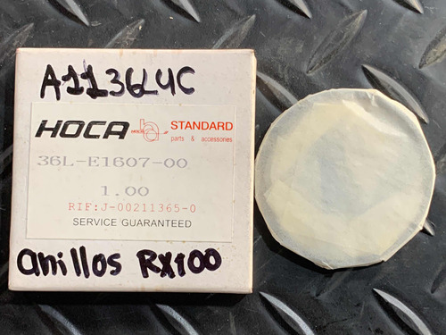 Anillos Para  Rx 100 Std Marca Hoca