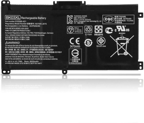 Bateria Compatible Hp Envy X360 Bk03xl 14-ba T-ba Lb7s Ub7g Negro