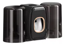 Comprar Dispenser Automático Para Pasta Dental Con Vasos Y Porta Cepillos Práctico Ideal Para Baño Organización Y Ahorro De Espacio Color Negro Oh My Shop