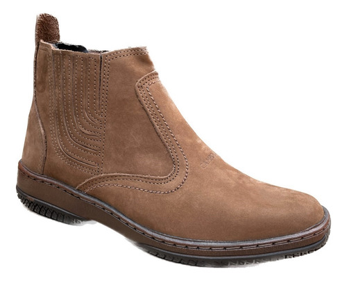 Bota Masculina Cano Medio De Couro Fica Linda Vestido Com Jeans Botina Casual Social Despojada Luxo Fino Trato Barata