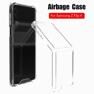 For Samsung Galaxy Z Flip4 Case Clear Acrylic + Tpu Cover