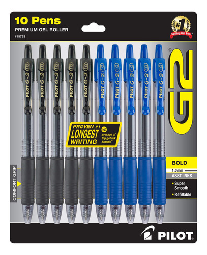 Pilot Boligrafos De Gel G2 Bold De Alta Calidad, Paquete A G