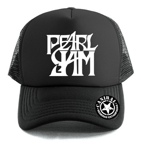 Gorras Trucker Pearl Jam Logo Remeras Estampadas Canibal