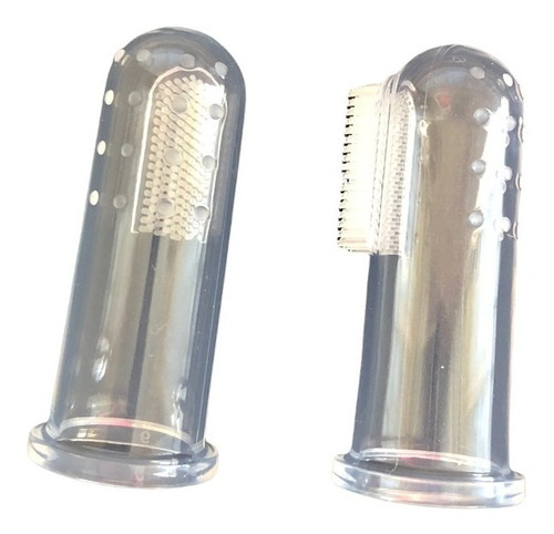 Cepillo De Dientes Para Perro Gato Dedal Suave Kit 2piezas