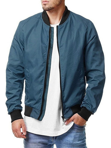 Chamarra Bomber Casual De Hombre