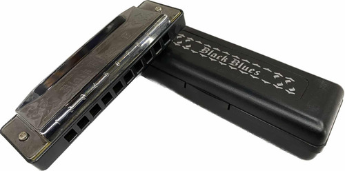Gaita Boca Diatônica Hering Harmônica Black Blues Em Mi E