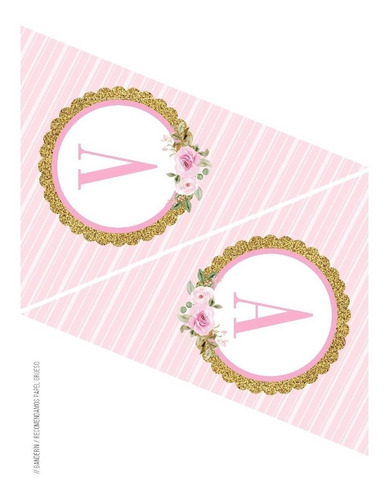 Kit Imprimible Princesas Disney Rosa Glitter Decoración W3