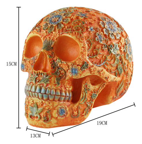 Adorno De Resina De Flor De Ciruelo De Calavera Halloween