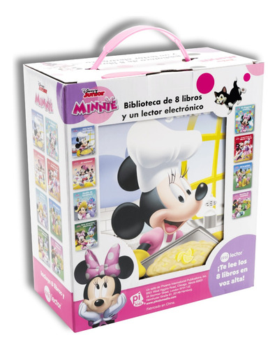 Lector Electrónico Disney Minnie Con 8 Libros De Cuentos