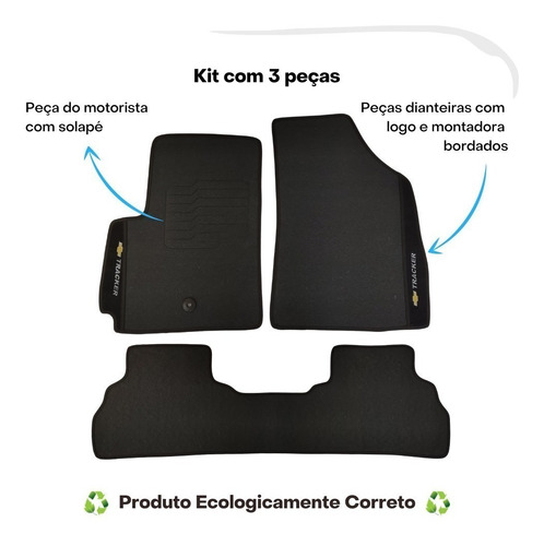 Imagem 2 de 7 de Tapete De Carro Tipo Original Gm Tracker 2020 A 2022