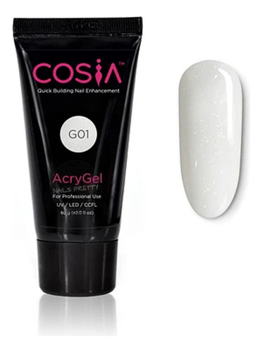 Acrygel (polygel) Cosia Con Glitter 60 Grs. (clear) G01