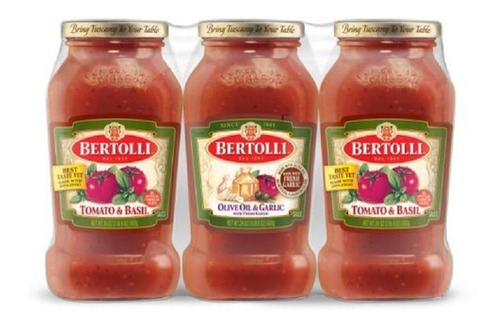 Salsa De Tomate 3 Pk/709.8 Ml Bertolli - Ml A $34