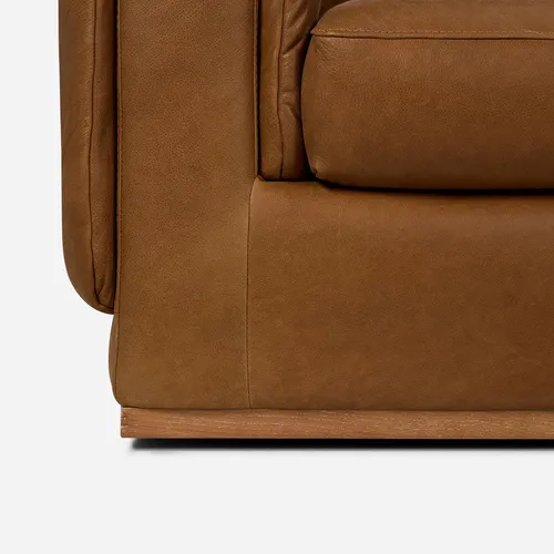 Sofá Rosen Yorks 3,5 Cuerpos Cuero Camel